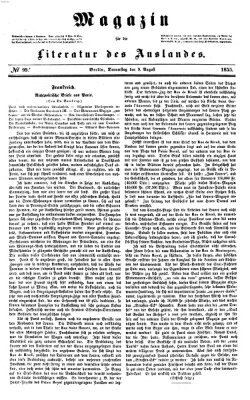 Magazin für die Literatur des Auslandes Donnerstag 9. August 1855