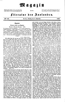 Magazin für die Literatur des Auslandes Dienstag 18. September 1855