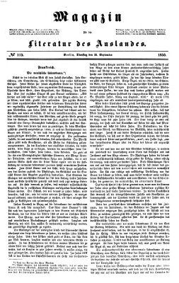 Magazin für die Literatur des Auslandes Dienstag 25. September 1855