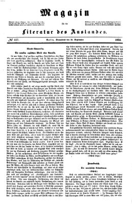 Magazin für die Literatur des Auslandes Samstag 29. September 1855