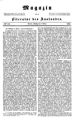 Magazin für die Literatur des Auslandes Dienstag 2. Oktober 1855