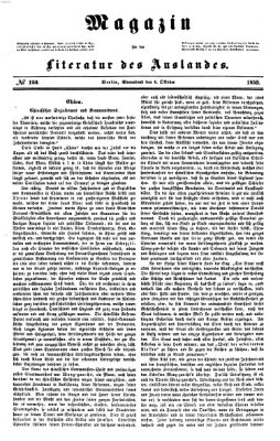 Magazin für die Literatur des Auslandes Samstag 6. Oktober 1855