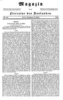 Magazin für die Literatur des Auslandes Donnerstag 25. Oktober 1855
