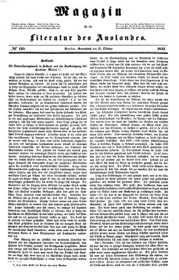 Magazin für die Literatur des Auslandes Samstag 27. Oktober 1855