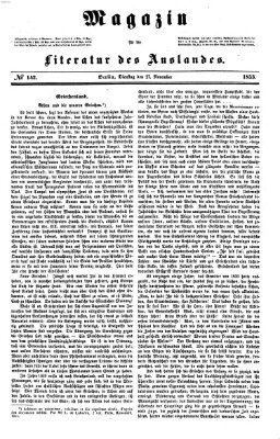 Magazin für die Literatur des Auslandes Dienstag 27. November 1855