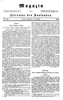 Magazin für die Literatur des Auslandes Samstag 15. Dezember 1855