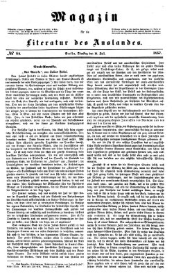 Magazin für die Literatur des Auslandes Dienstag 14. Juli 1857