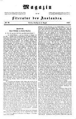 Magazin für die Literatur des Auslandes Dienstag 11. August 1857