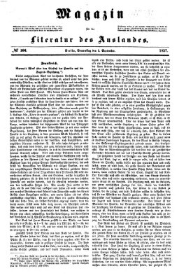 Magazin für die Literatur des Auslandes Donnerstag 3. September 1857