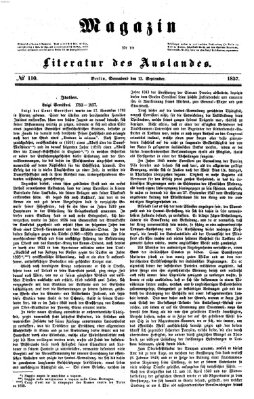 Magazin für die Literatur des Auslandes Samstag 12. September 1857