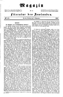 Magazin für die Literatur des Auslandes Dienstag 15. September 1857