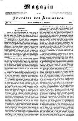 Magazin für die Literatur des Auslandes Donnerstag 17. September 1857