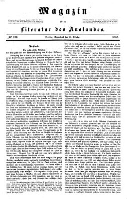 Magazin für die Literatur des Auslandes Samstag 10. Oktober 1857