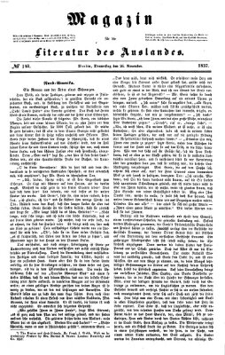 Magazin für die Literatur des Auslandes Donnerstag 26. November 1857