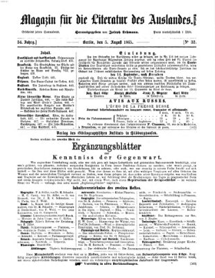 Magazin für die Literatur des Auslandes Samstag 5. August 1865