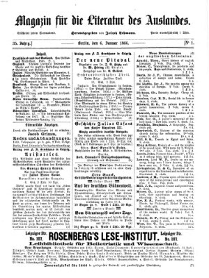 Magazin für die Literatur des Auslandes Samstag 6. Januar 1866