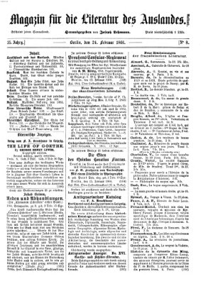 Magazin für die Literatur des Auslandes Samstag 24. Februar 1866