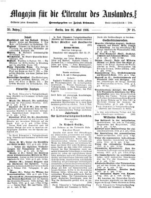 Magazin für die Literatur des Auslandes Samstag 26. Mai 1866