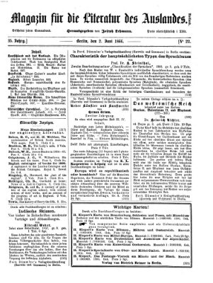 Magazin für die Literatur des Auslandes Samstag 2. Juni 1866