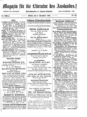 Magazin für die Literatur des Auslandes Samstag 8. Dezember 1866