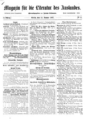 Magazin für die Literatur des Auslandes Samstag 12. Januar 1867