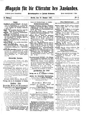 Magazin für die Literatur des Auslandes Samstag 19. Januar 1867