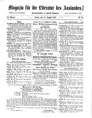 Magazin für die Literatur des Auslandes Samstag 31. August 1867