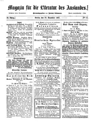 Magazin für die Literatur des Auslandes Samstag 28. Dezember 1867