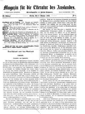 Magazin für die Literatur des Auslandes Samstag 2. Januar 1869