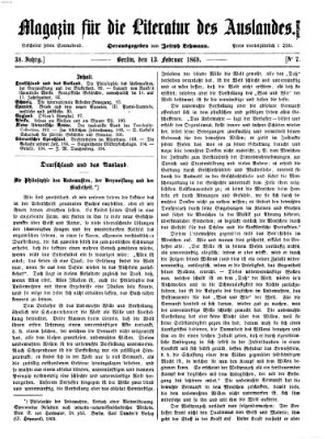 Magazin für die Literatur des Auslandes Samstag 13. Februar 1869