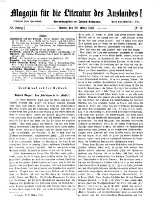 Magazin für die Literatur des Auslandes Samstag 20. März 1869