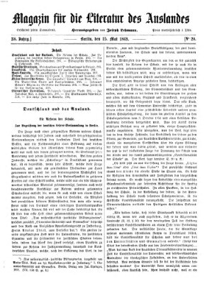 Magazin für die Literatur des Auslandes Samstag 15. Mai 1869