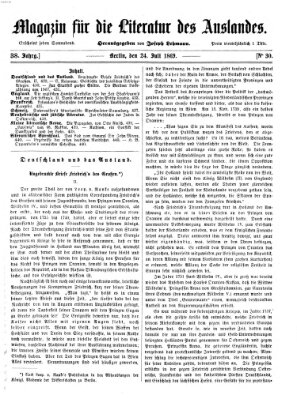 Magazin für die Literatur des Auslandes Samstag 24. Juli 1869