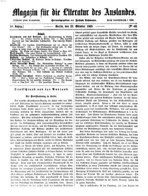 Magazin für die Literatur des Auslandes Samstag 23. Oktober 1869