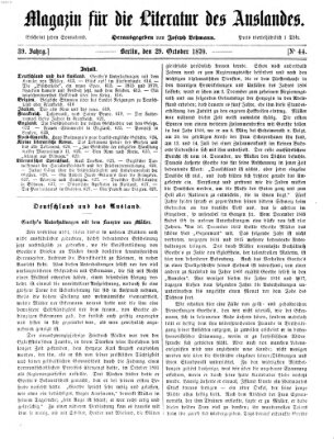 Magazin für die Literatur des Auslandes Samstag 29. Oktober 1870