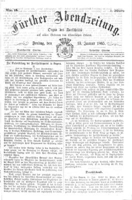 Fürther Abendzeitung Freitag 13. Januar 1865