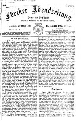 Fürther Abendzeitung Sonntag 15. Januar 1865