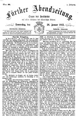 Fürther Abendzeitung Donnerstag 26. Januar 1865