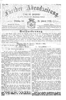 Fürther Abendzeitung Dienstag 31. Januar 1865