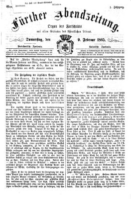 Fürther Abendzeitung Donnerstag 9. Februar 1865