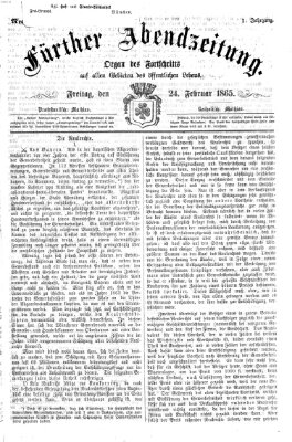 Fürther Abendzeitung Freitag 24. Februar 1865