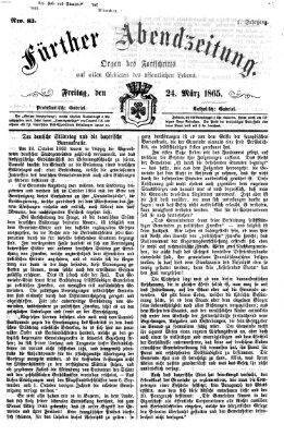 Fürther Abendzeitung Freitag 24. März 1865