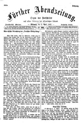 Fürther Abendzeitung Mittwoch 5. April 1865