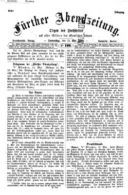 Fürther Abendzeitung Donnerstag 11. Mai 1865