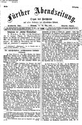 Fürther Abendzeitung Mittwoch 24. Mai 1865