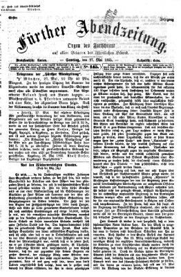 Fürther Abendzeitung Samstag 27. Mai 1865