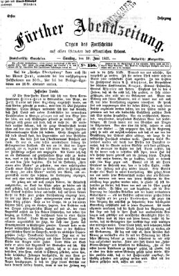 Fürther Abendzeitung Samstag 10. Juni 1865