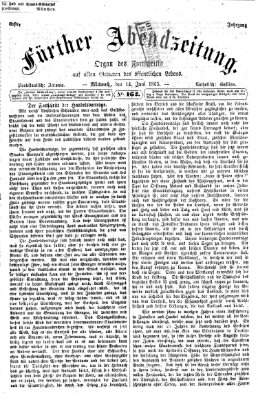 Fürther Abendzeitung Mittwoch 14. Juni 1865