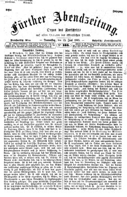 Fürther Abendzeitung Donnerstag 15. Juni 1865