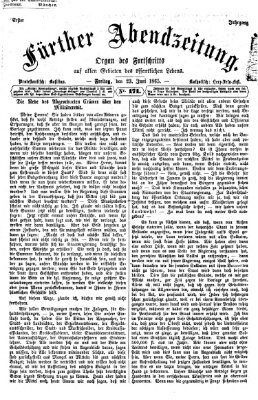 Fürther Abendzeitung Freitag 23. Juni 1865